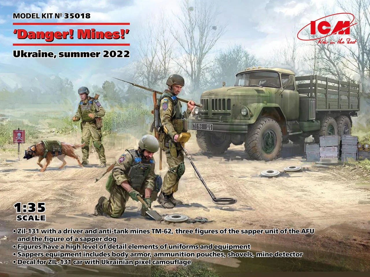 ICM Models 1/35 ICM Danger! Mines! Ukraine Summer 2022 Figure Set