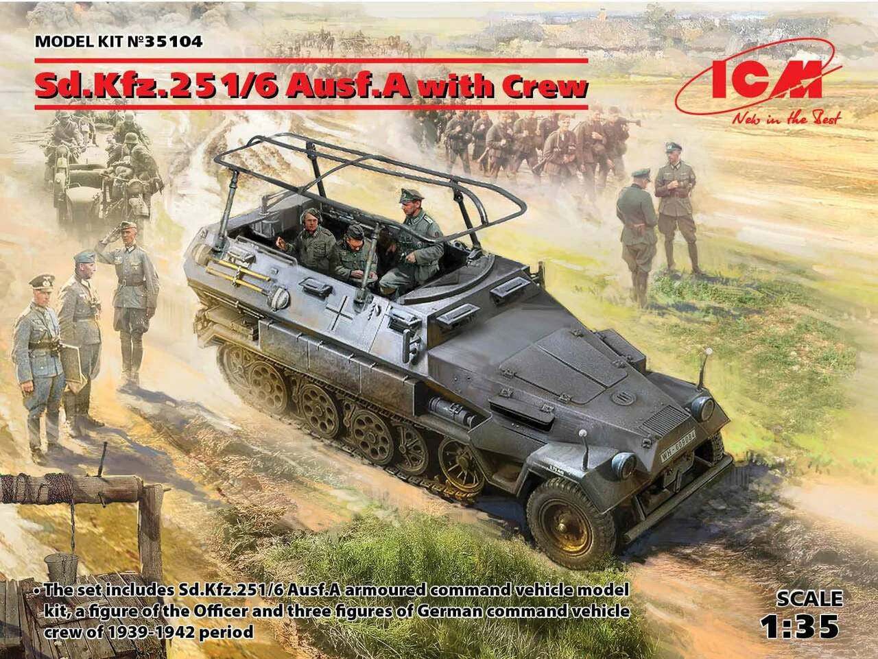 ICM Models 1/35 ICM Sd.Kfz.251/6 Ausf.A with Crew