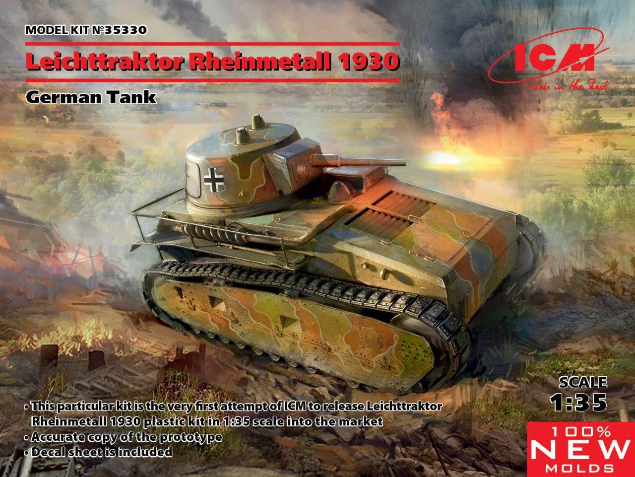 ICM Models 1/35 ICM Leichttraktor Rheinmetall 1930, German Tank