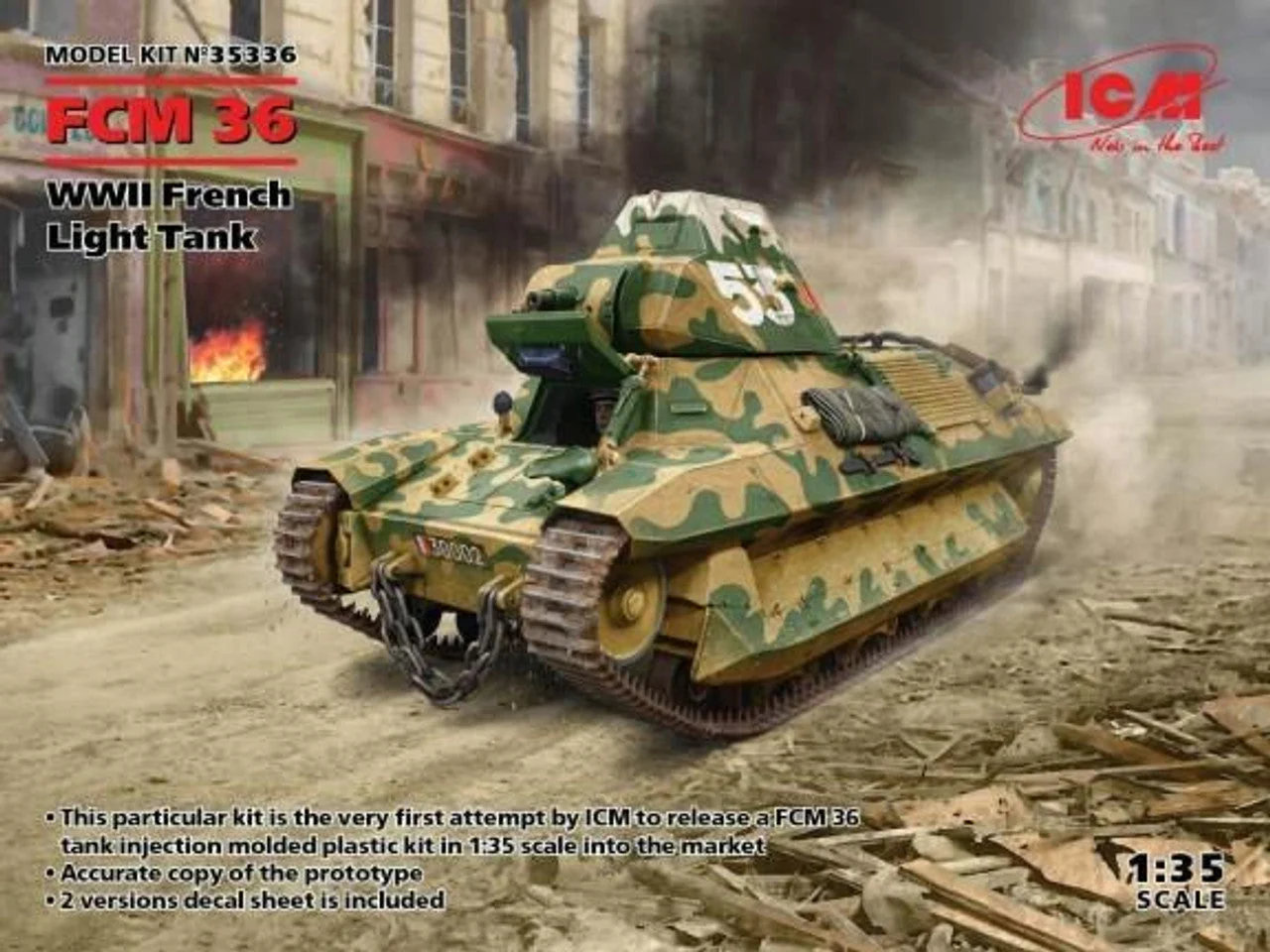 ICM Models 1/35 ICM FCM 36, WWII French Light Tank