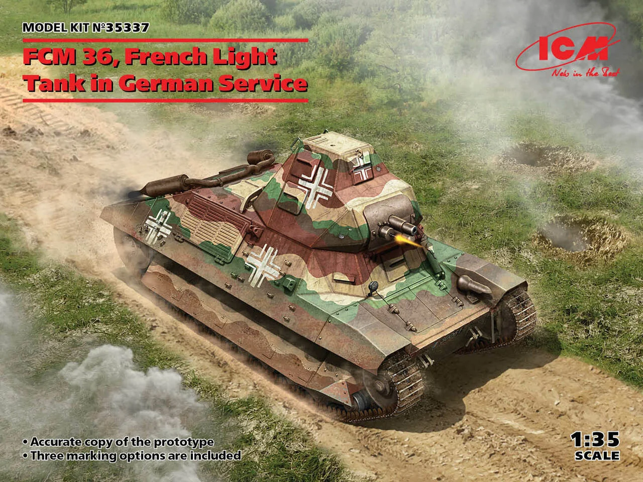 ICM Models 1/35 ICM FCM 36 French Light Tank in German Service