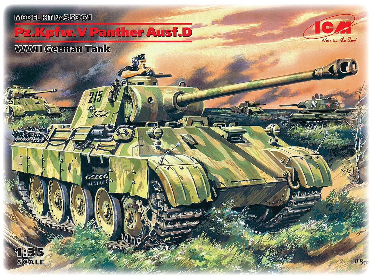 ICM Models 1/35 ICM Pz.Kpfw.V Panther Ausf.D, WWII German Tank