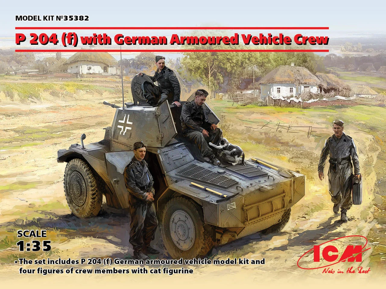 ICM Models 1/35 ICM P 204 (f) with German Armoured Vehicle Crew