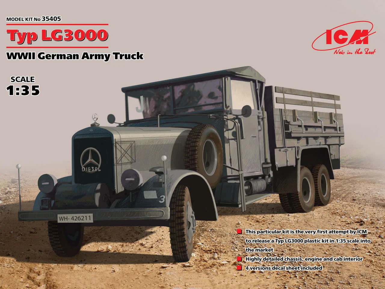 ICM Models 1/35 ICM Typ LG3000, WWII German Army Truck