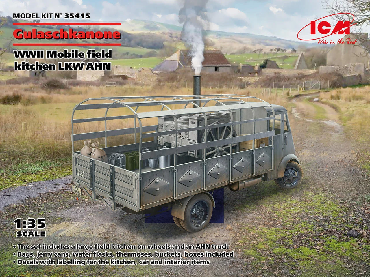 ICM Models 1/35 ICM Gulaschkanone WWII German Mobile Field Kitchen