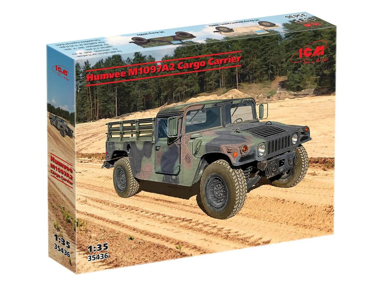 ICM Models 1/35 ICM Humvee M1097A2 Cargo Carrier Plastic Model Kit