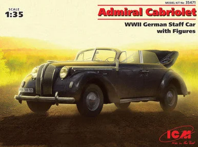 1/35 ICM Admiral Cabriolet, WWII German Staff Car with Figures - ICM Models
