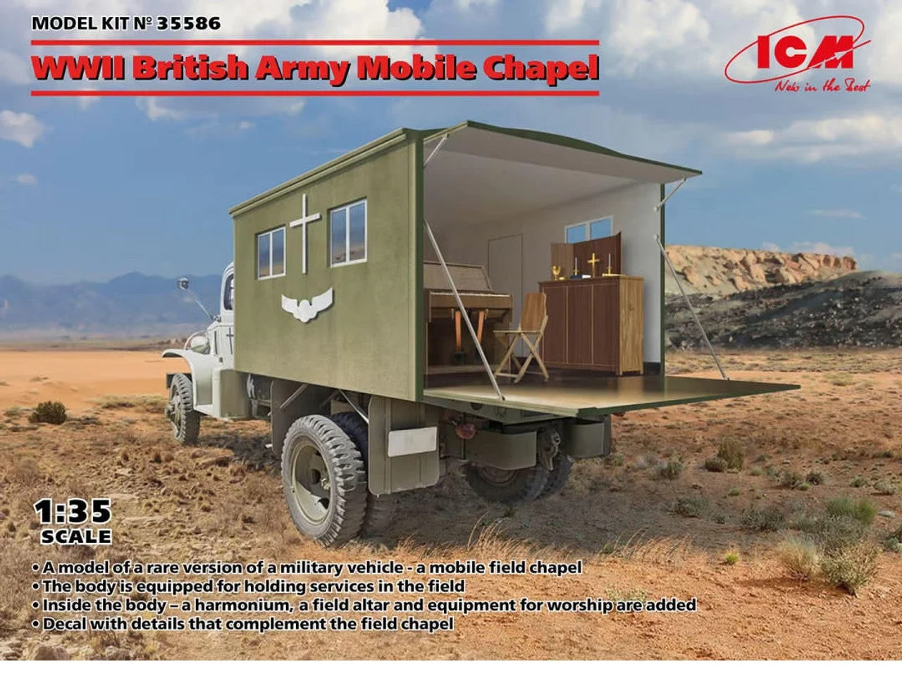 ICM Models 1/35 WWII British Army Mobile Chapel