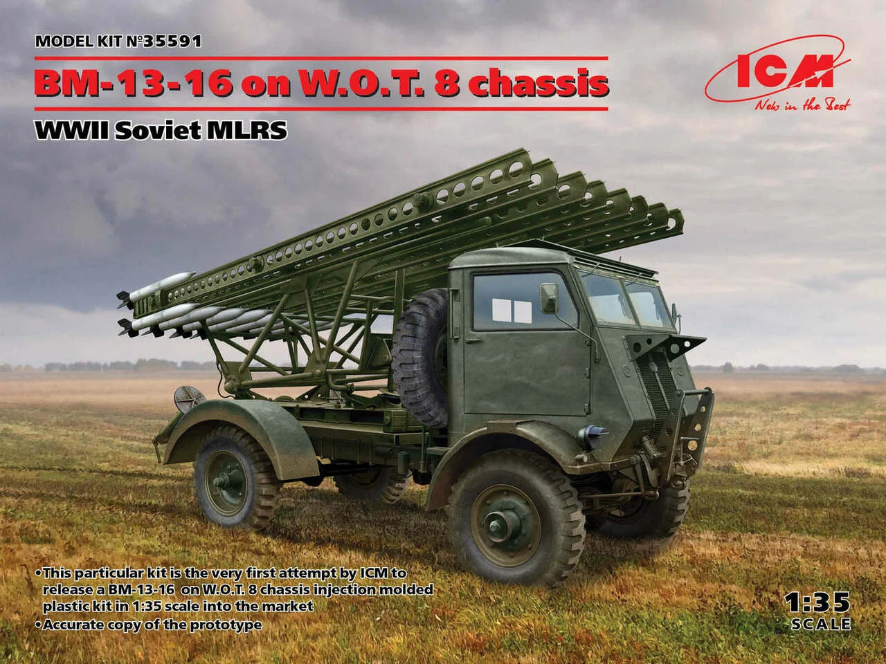 ICM Models 1/35 ICM BM-13-16 on W.O.T. 8 chassis, WWII Soviet MLRS