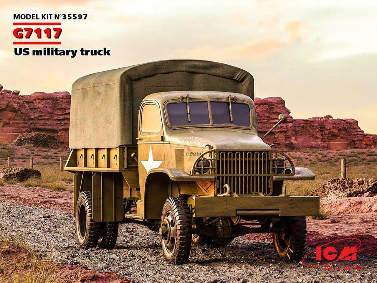 ICM Models 1/35 ICM G7117 US Military Truck Plastic Model Kit