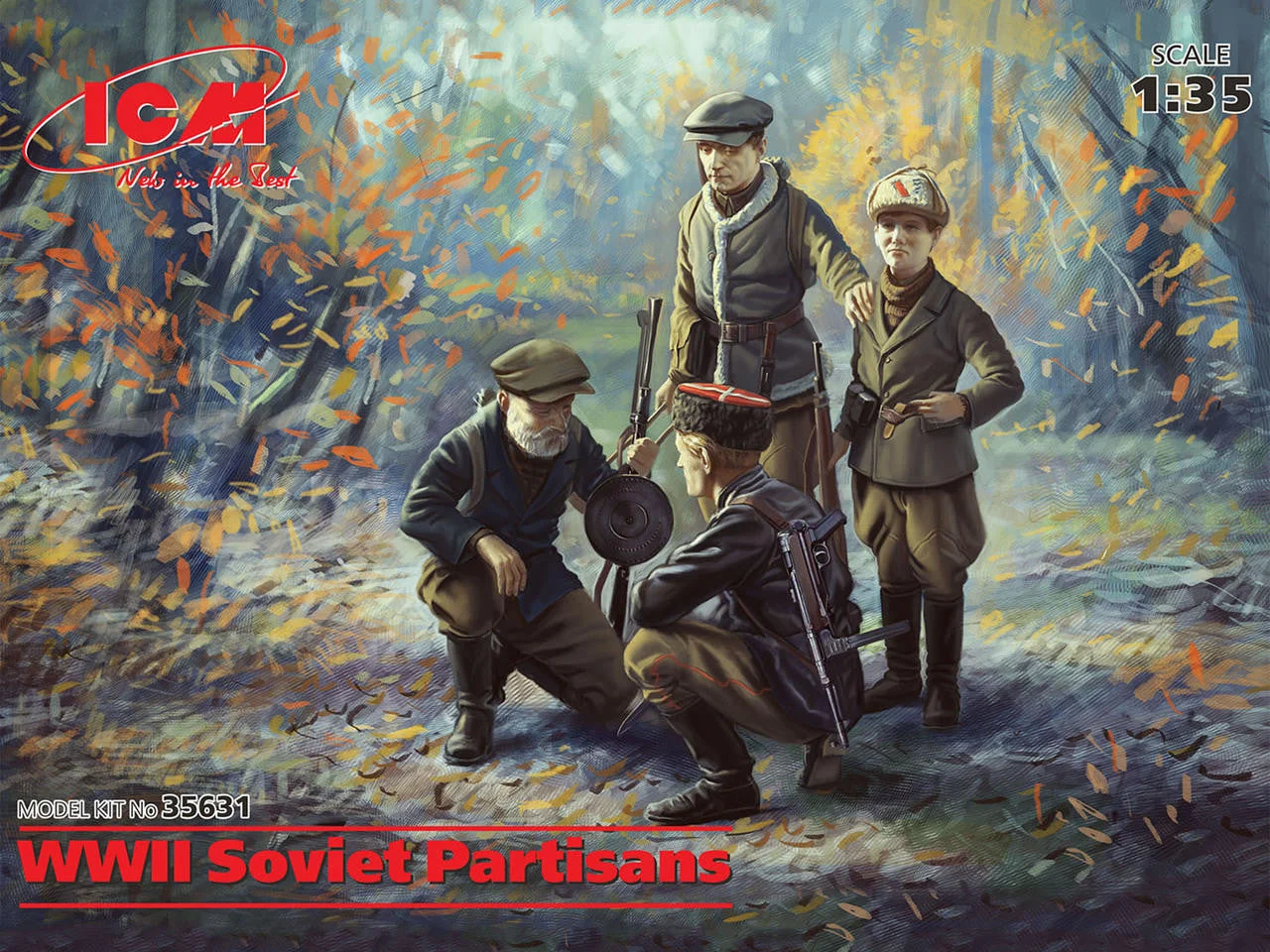 ICM Models 1/35 WWII Soviet Partisans (4 figures)