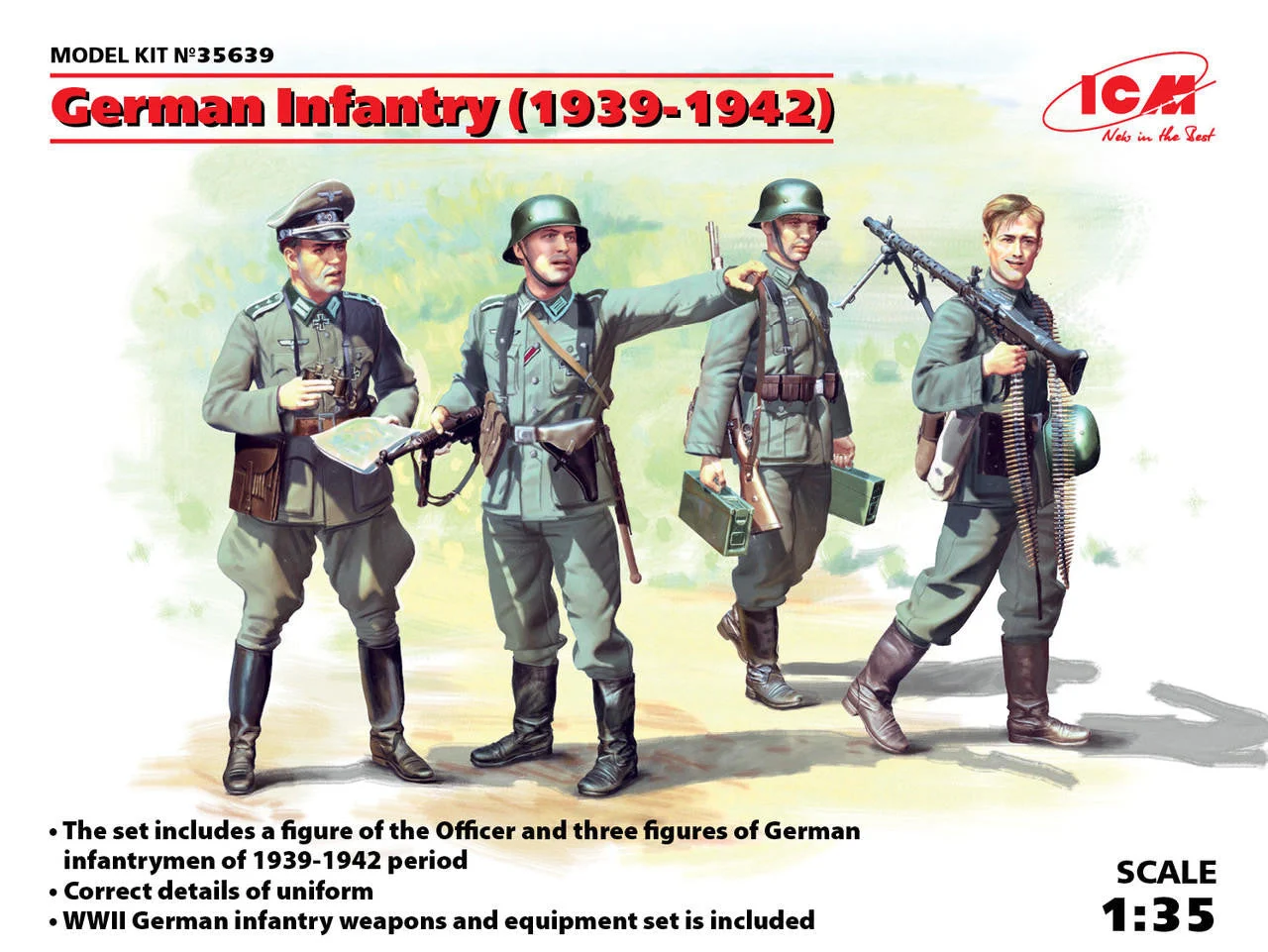 ICM Models 1/35 German Infantry (1939-1942) (4 figures)