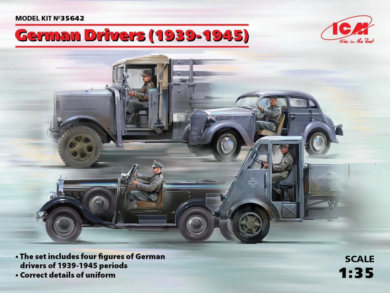 ICM Models 1/35 German Drivers (1939-1945) (4 figures)