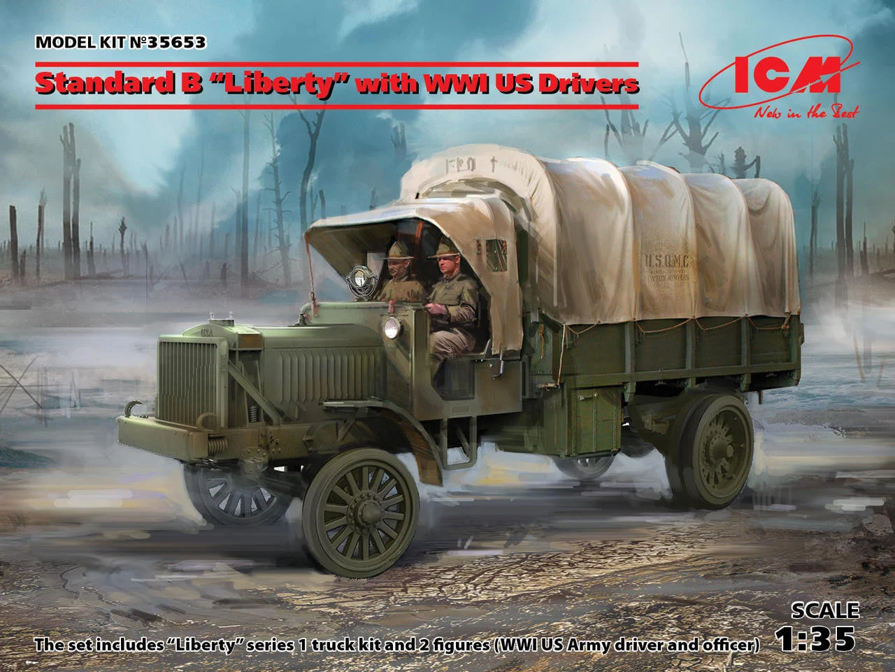 ICM Models 1/35 ICM Standard B Liberty with WWI US Drivers