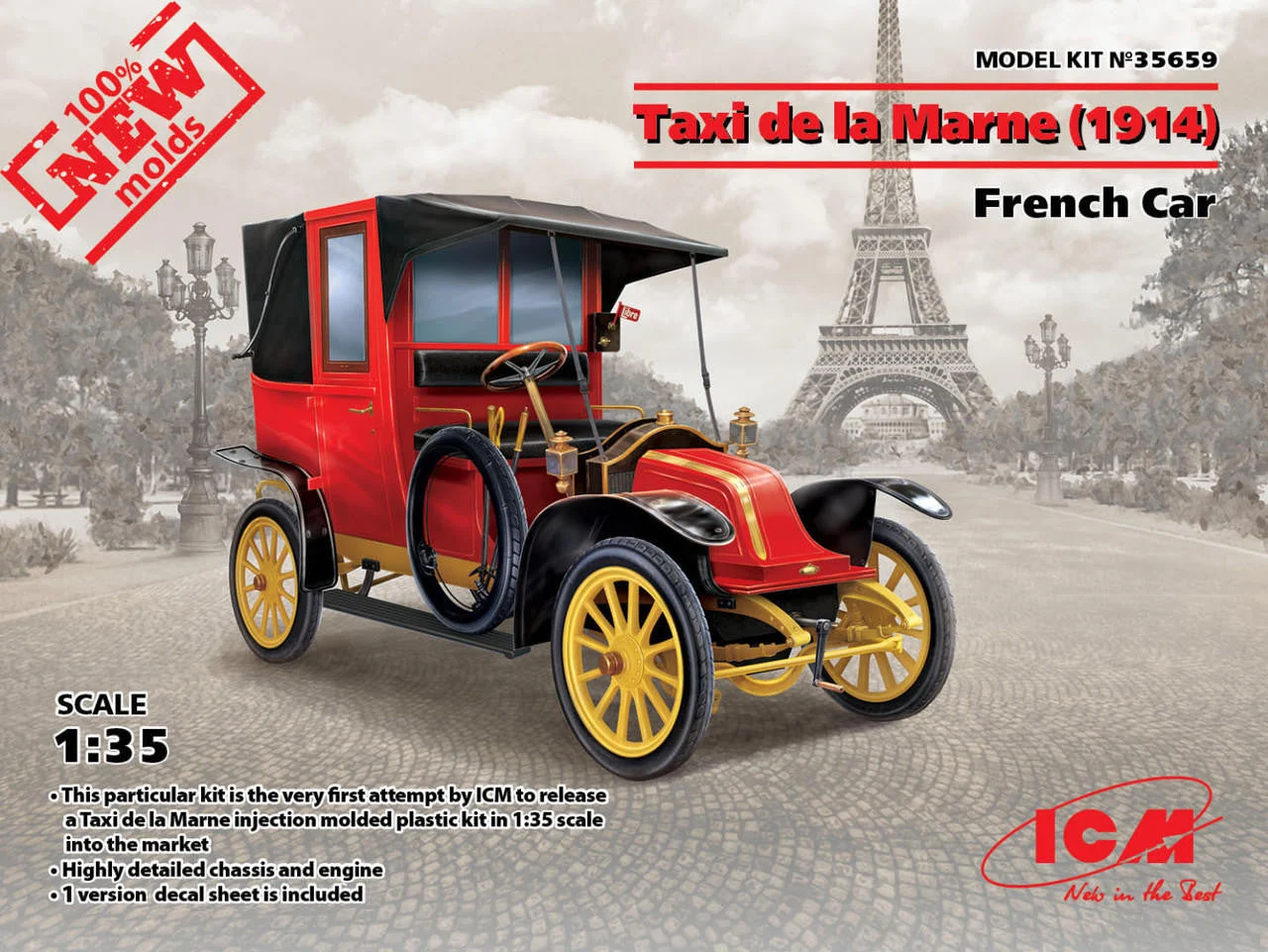 ICM Models 1/35 ICM Taxi de la Marne (1914), French Car