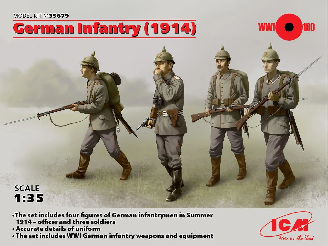 ICM Models 1/35 German Infantry (1914) (4 figures)