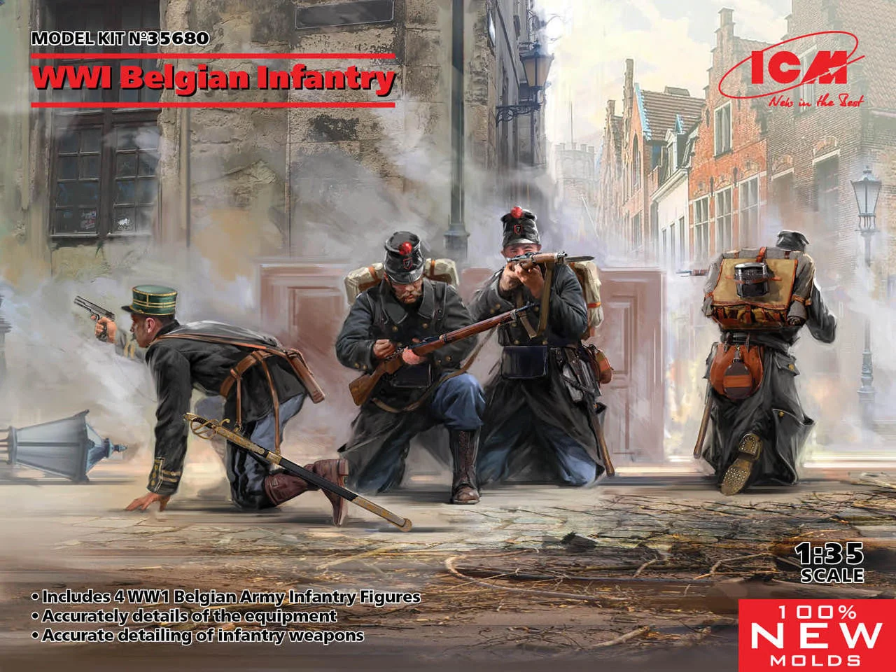 ICM Models 1/35 WWI Belgian Infantry (100% new molds)