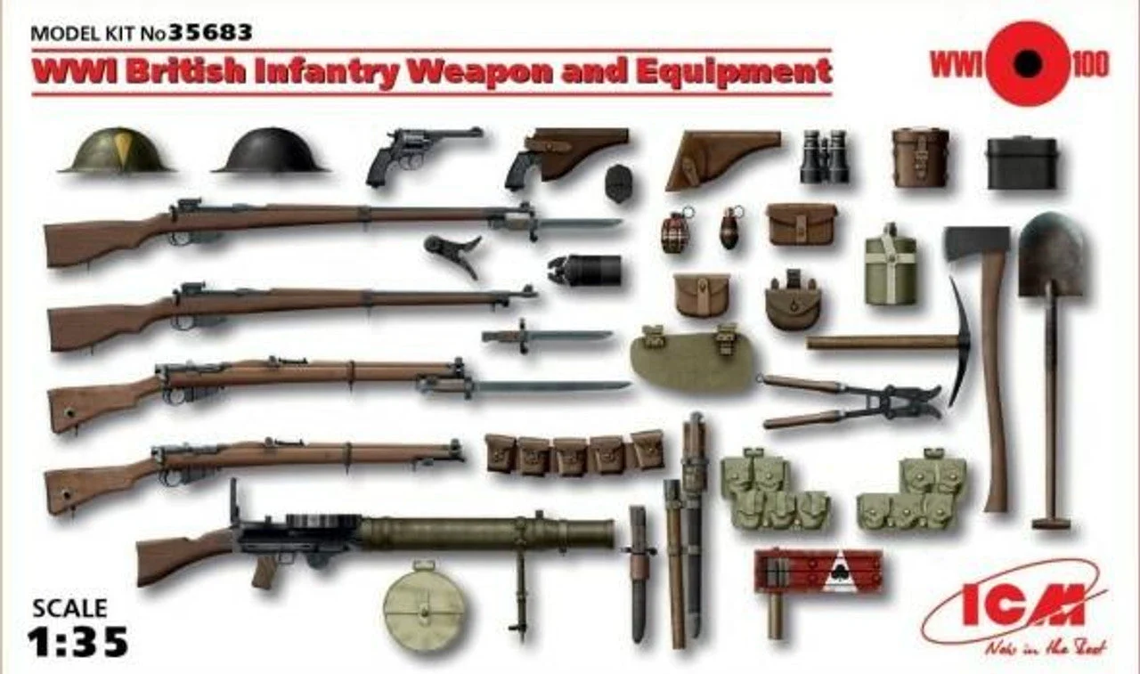 ICM Models 1/35 WWI British Infantry Weapon and Equipment