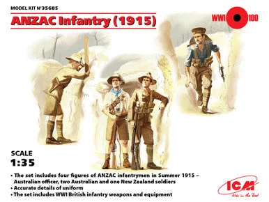 1/35 ICM ANZAC Infantry (1915) (4 figures) - ICM Models
