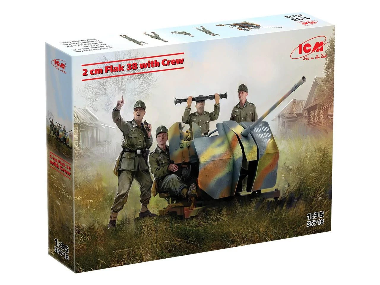 ICM Models 1/35 ICM Flak 38 with Crew Plastic Model Kit