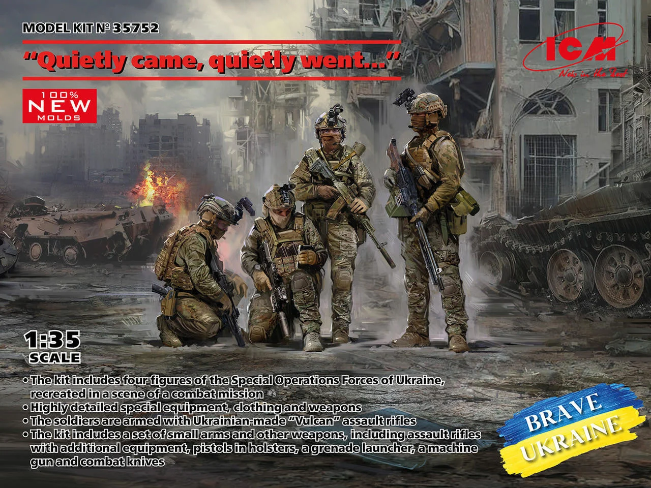 ICM Models 1/35 Quietly Came, Quietly Went Ukraine Figure Set Plastic Model Kit