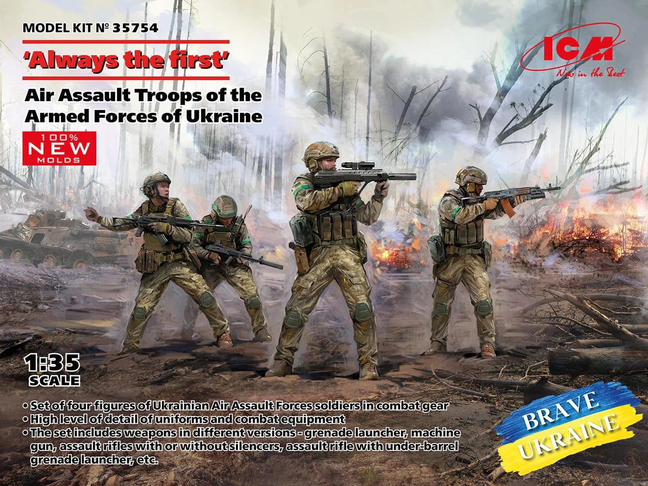 ICM Models 1/35 Always the First Ukraine Figure Set Plastic Model Kit