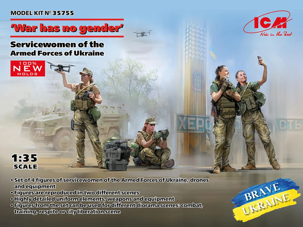 ICM Models 1/35 War has no gender Female servicemen of the Armed Forces of Ukraine