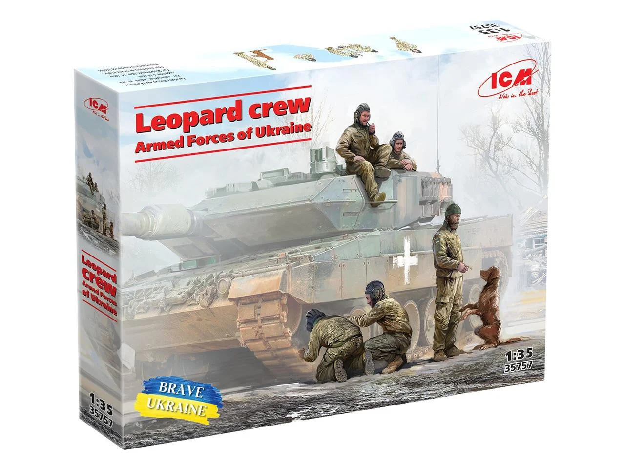 ICM Models 1/35 Leopard crew Figures - Armed Forces of Ukraine Plastic Model Kit