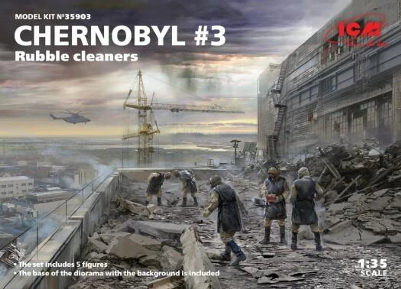 ICM Models 1/35 Chernobyl#3. Rubble cleaners (5 figures)