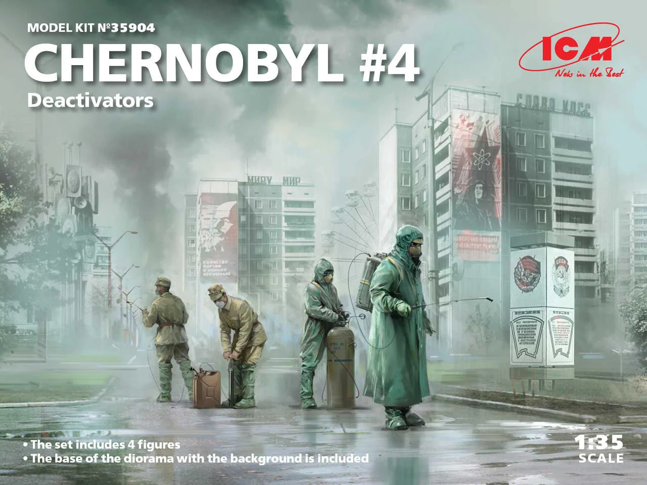 ICM Models 1/35 Chernobyl#4. Deactivators (4 figures)