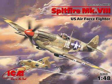 1/48 ICM Spitfire Mk.VIII, WWII USAAF Fighter - ICM Models