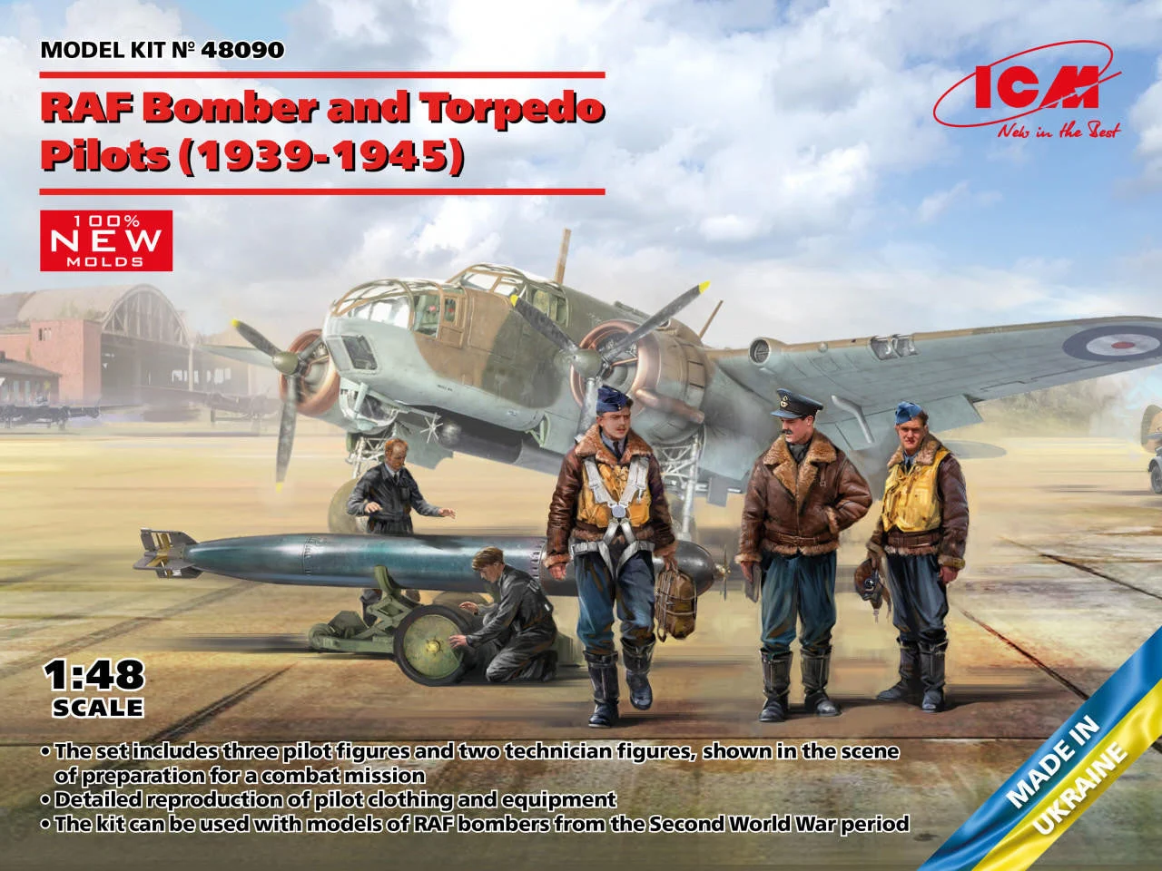 ICM Models 1/48 RAF Bomber and Torpedo Pilot Figures 1939-1945