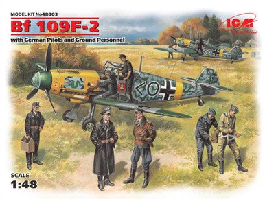 1/48 ICM Bf 109F-2 with German Pilots and Ground Personnel