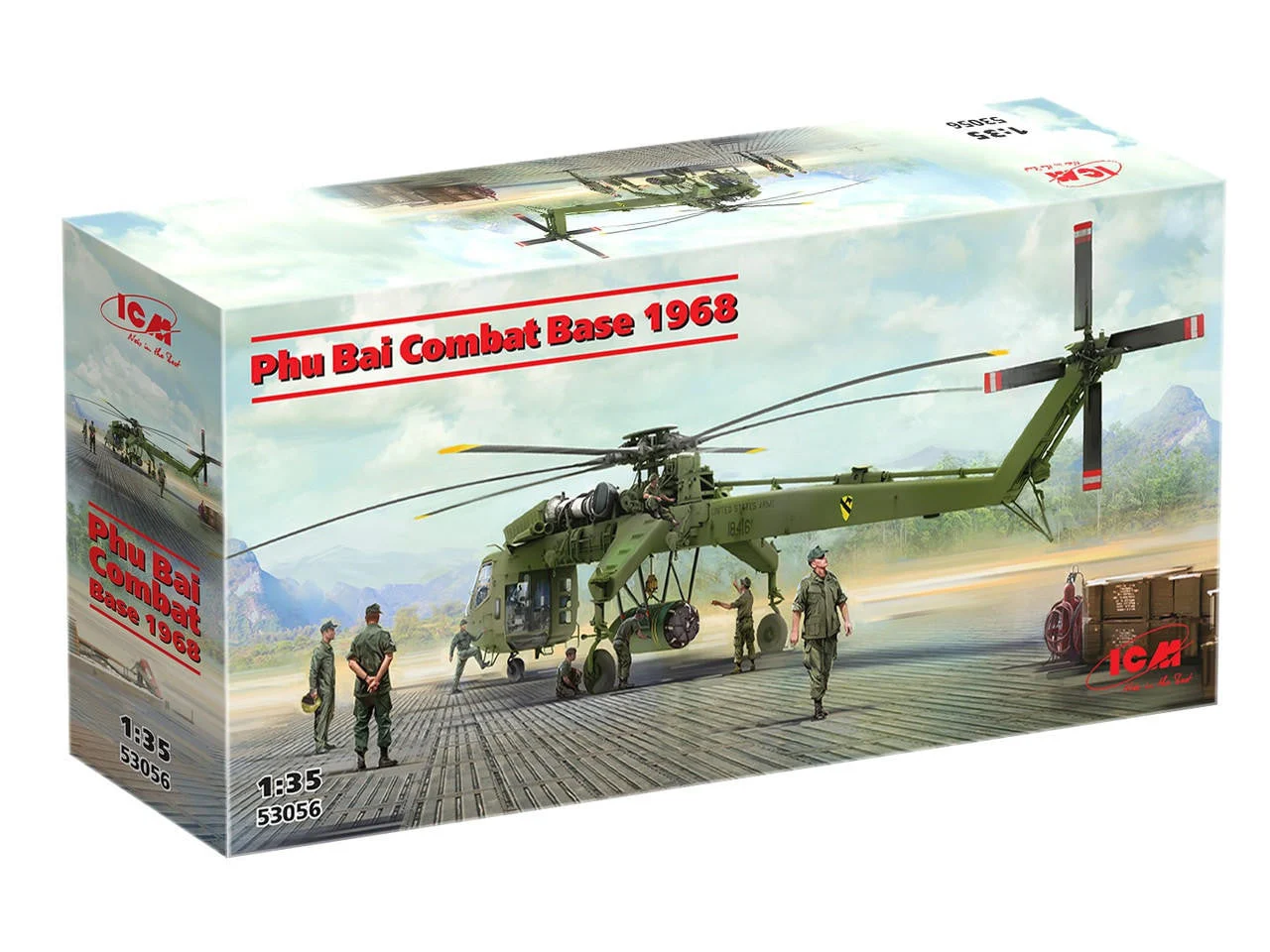 ICM Models 1/35 ICM Phu Bai Combat Base 1968 - Tarhe, Airfield Base & Figures