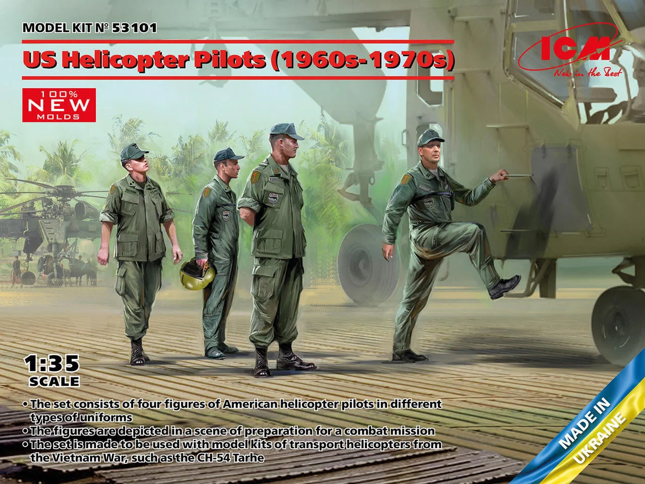 ICM Models 1/35 US Helicopter Pilots Figures for Tarhe