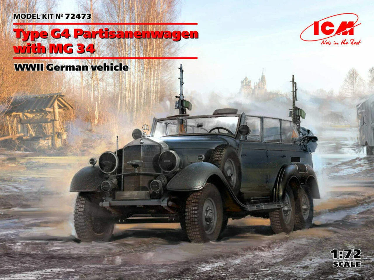 ICM Models 1/72 ICM Type G4 Partisanenwagen with MG 34 Plastic Model Kit
