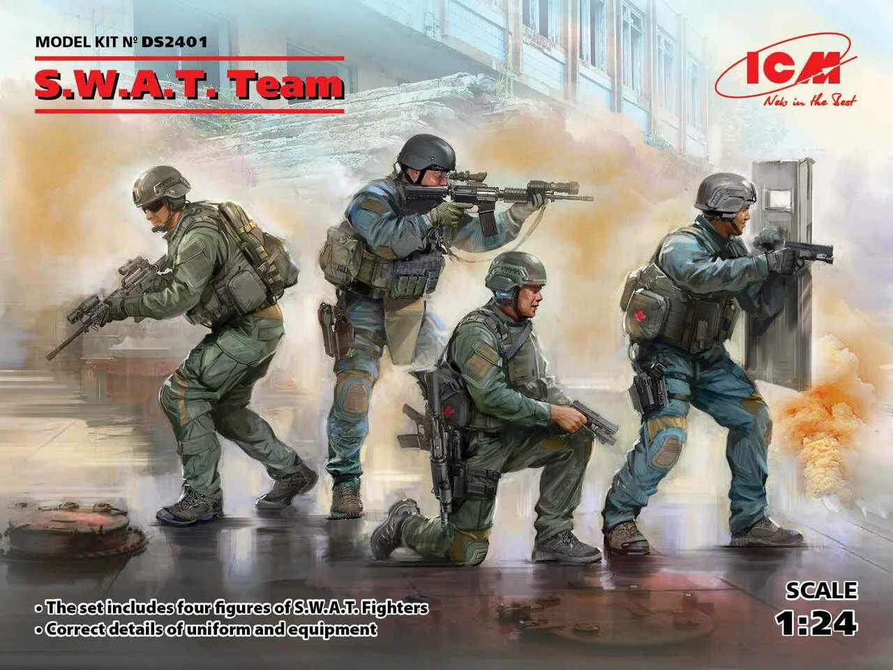 ICM Models 1/24 W.A.T. Team (4 figures)