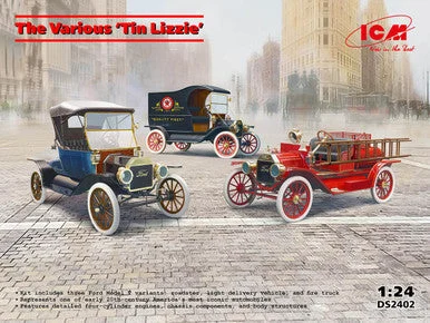 1/24 ICM The Various Tin Lizzie Ford Model T Car Model Set - ICM Models