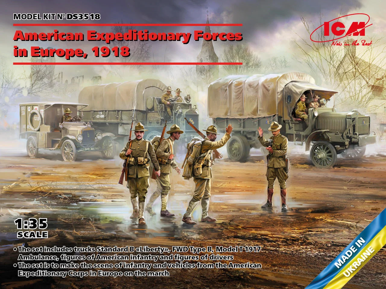 ICM Models 1/35 American Expeditionary Forces in Europe 1918