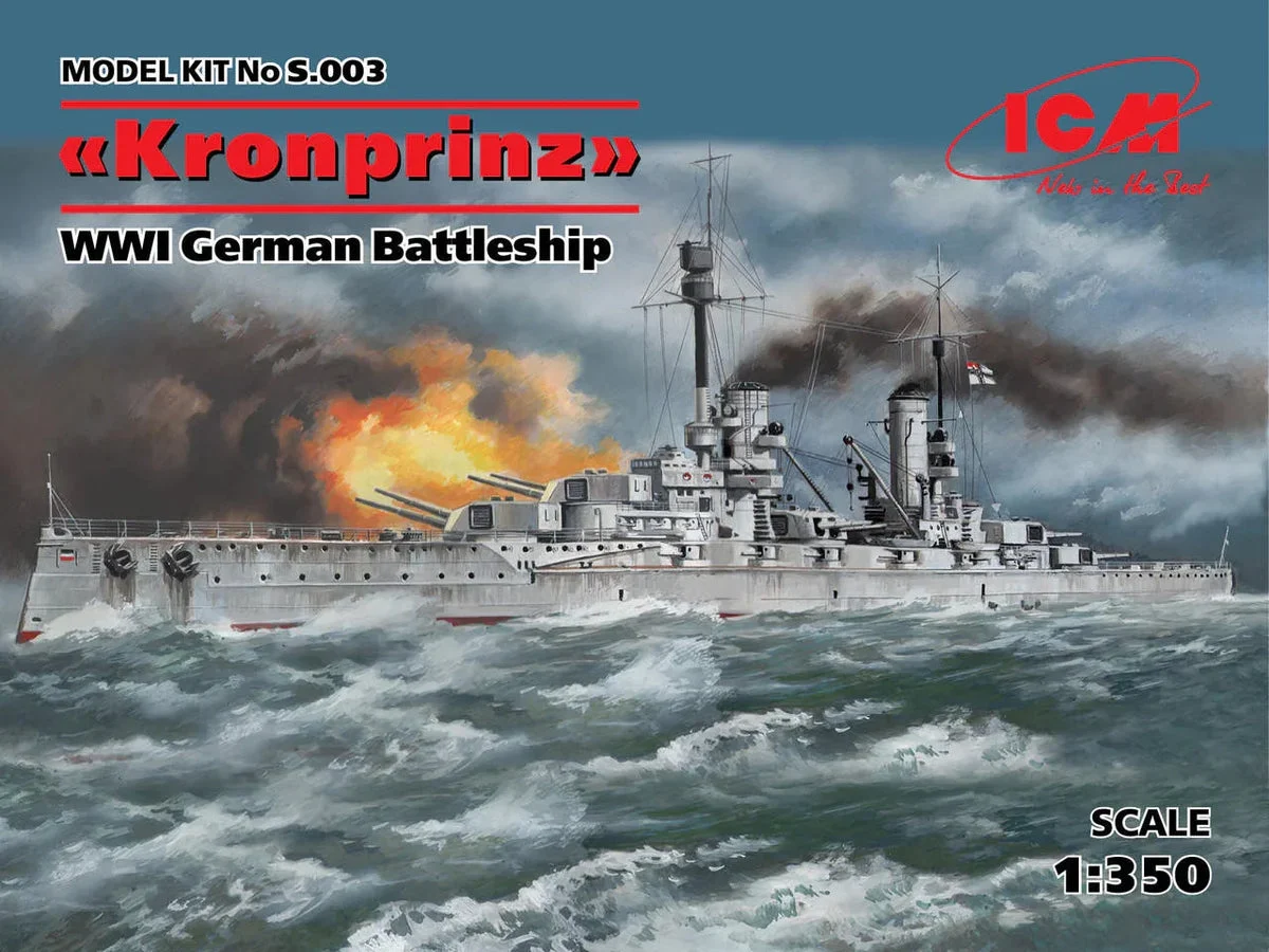 1/350 ICM Kronprinz, WWI German Battleship