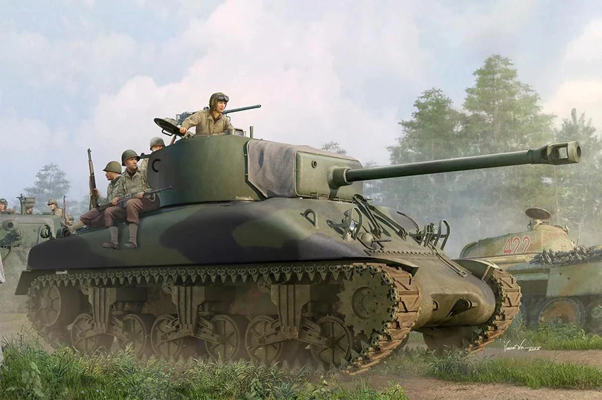 1/16 I Love Kit M4A1(76)W Sherman Medium Tank Plastic Model Kit