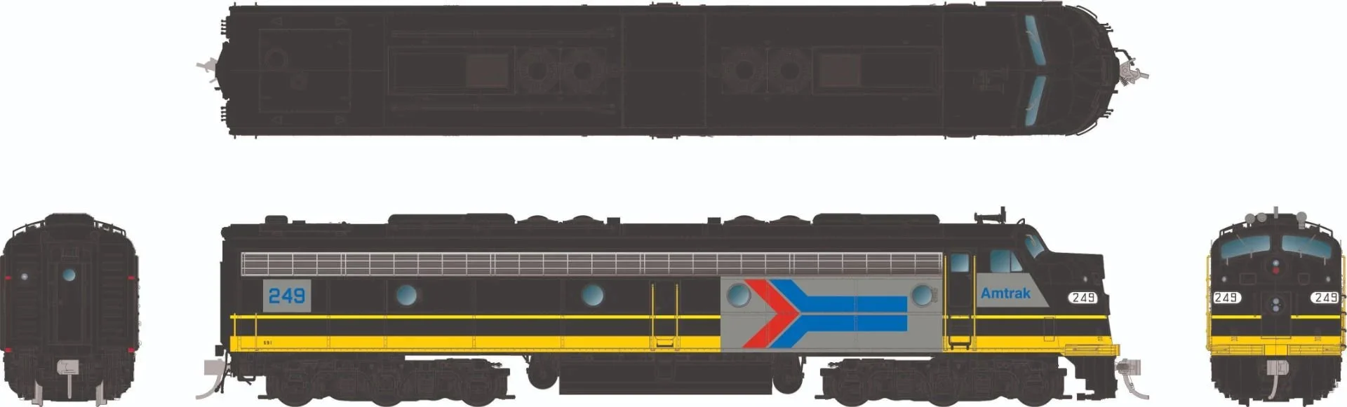 Rapido HO Scale Amtrak #249 EMD E8A DCC/Sound - RAP28571