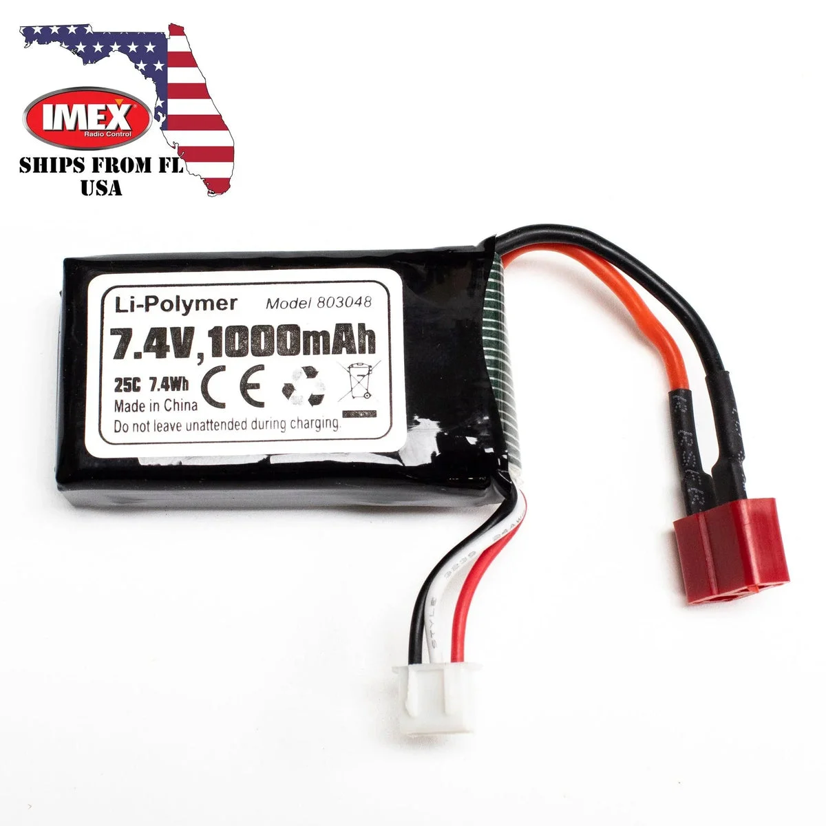 IMEX 7.4V 1000mAh Lipo Battery 16904 - IMEX Model Co.
