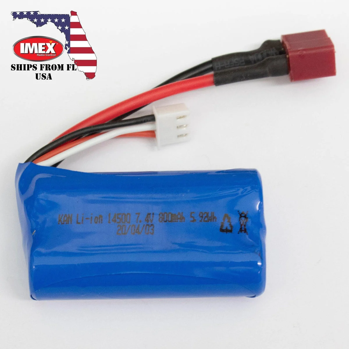 IMEX 7.4V 800mAh Li-Ion Battery 16901