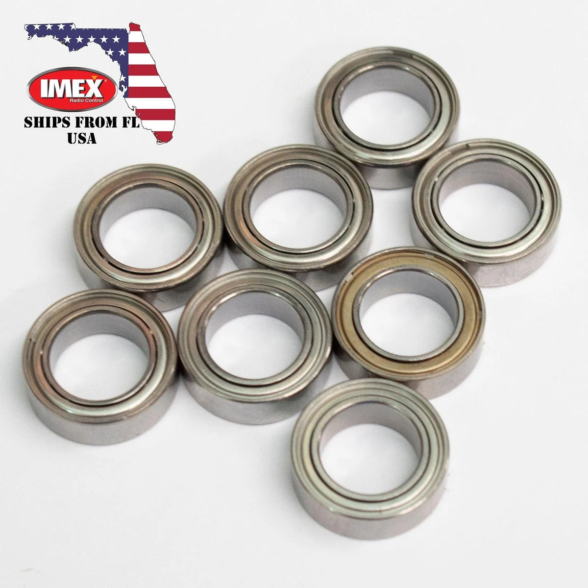 IMEX Ball Bearings - 7.93 x 12.7 x 3.95mm (x8) 16743