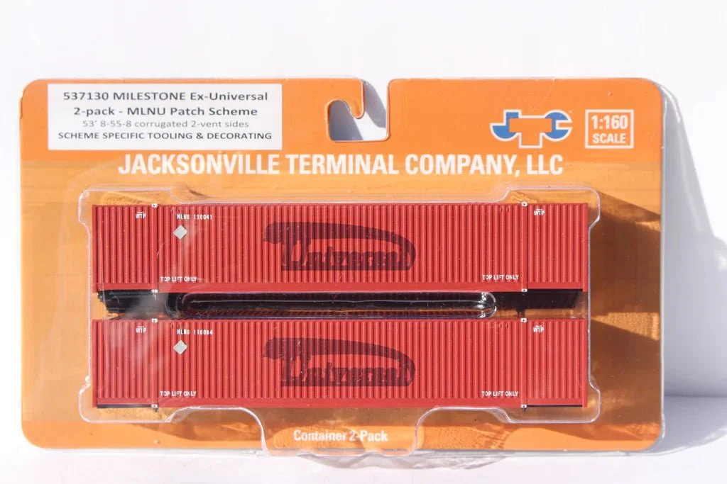 Jacksonville Terminal N Scale Milestone Universal patch 53' High Cube Containers - JTC 537130