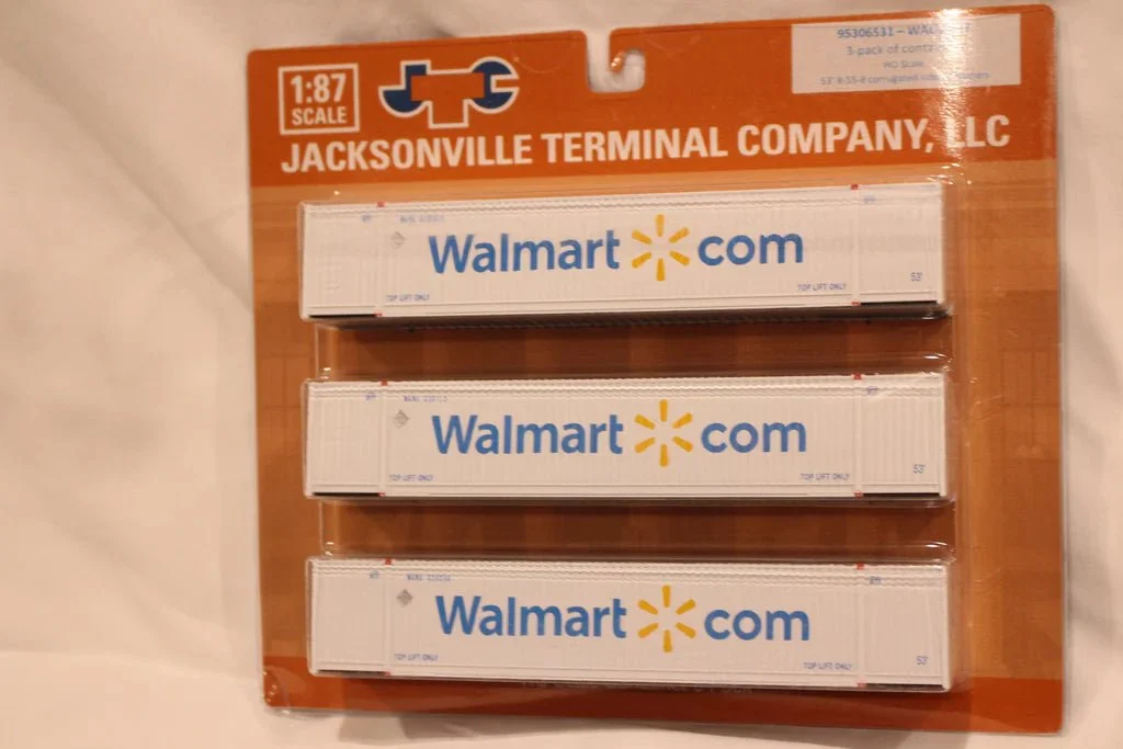 Jacksonville Terminal HO Scale Walmart 53' High Cube Containers 3-Pack Set 1 - JTC 95306531