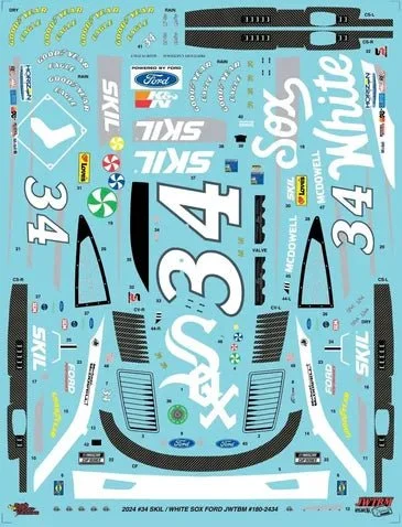 JWTBM 2024 #34 SKIL / White Sox Ford Decal Set - JWTBM180-2434