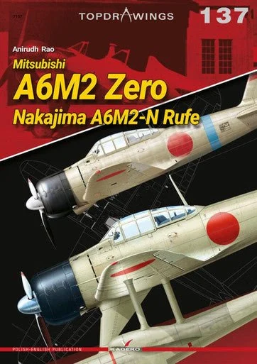 Kagero A6M2 Zero and Rufe Top Drawings Book - Kagero Publishing
