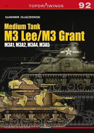Kagero Medium Tank M3 Lee/M3 Grant Book - Kagero Publishing